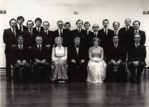 Choir at
                  Civil Service Club, 1973