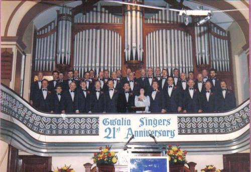 Photo at the
                  choir's 21st Anniversary Concert